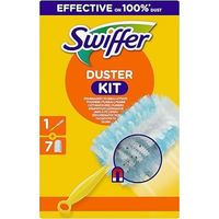 Swiffer Staubmagnet Starter-Set (1 Griff + 7 Nachfülltücher) Fängt Und Schließt 3-mal Mehr Staub Und Haare Ein Als Herkömmliche Staubwedel