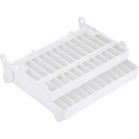 Escurridor de platos plegable con soporte para cubiertos, organizador de platos plegable, soporte para cubiertos, ABS para el hogar y la cocina, blanco, 45 x 36 cm