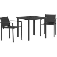 Ensemble de meubles d'extérieur 3 pcs Noir et anthracite vidaXL