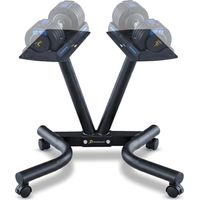 Homeology Durable Steel Adjustable Dumbbell Universal Floor Stand, Space Saver Adjustable Weights Rack