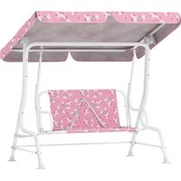 Dondolo per Bambini Altalena da Giardino 2 Posti 112x75x120 cm Rosa