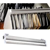 Tringle à vêtements extensible pour retirer les cintres - Barre télescopique réglable - 542 mm
