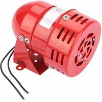 Alarme de moteur sirene alarme sirène industrielle 220v, Mini alarme voiture alarme ring alarme de moteur en métal 220V 120DB Protection électrique contre le vol MS190 (rouge)