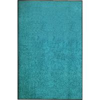 Felpudo lavable azul cian 120x180 cm vidaXL