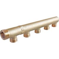 Collecteur double filetage bouchonné, 5 départs, pour sanitaire et chauffage