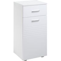 Mobile Bagno in Legno con Cassetto e Armadietto 1 Anta con Mensole, 35x30x77.5cm