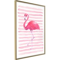 Affiche Murale Encadrée "Pink Madness" 30 x 42 cm Or