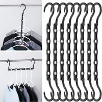 Magic Hangers,10 Space Saving Hook,Vertical & Horizontal Multifunctional Hanger,360° Rotating Wardrobe Organizer Save 3 Times More Space Storage Clothes Hangers,Bags,Black QtZOWnPkzT
