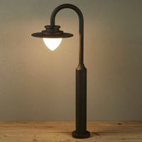 Lampione Vintage - Decò Texas Alluminio Grigio Policarbonato Led 9W 3000K