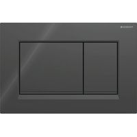 Geberit Sigma20 (ex Sigma30) quadratische Betätigungsplatte für Zweimengenspülung: schwarz, mattschwarz (115.883.DW.1)