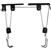 Bike Lift - Ascensore per bicicletta con supporto a soffitto, fino a 60 kg, 12 x 6,5 x 4 cm, colore: Nero
