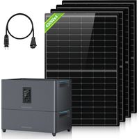 ECO-WORTHY Balkonkraftwerk mit Speicher,5.12kwh Marstek Jupiter C+ Stromspeicher,4×430W Solarpanels, 4 MPPTs (PV Max 2400W),Plug&Play Installation, Solaranlage Komplettset für Dach Haus Balkon Garten