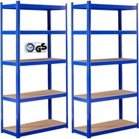 Arebos – Rayonnage pour charges lourdes 180x90x30 cm – 5 niveaux réglables – Charge max 875 kg – Panneaux MDF épais – Montage sans outils