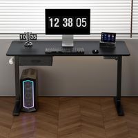 Height Adjustable Electric Standing Desk w/ Desk Drawer EASTON BLACK 140