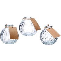 Ad Trend Vaso in Vetro Trasparente D 9 Cm H 9 Cm 1 Pz – Ideale per Bomboniere ed Eventi