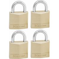 Vorhängeschloss aus massivem Messing MASTERLOCK 30 mm - 4er-Set - 130EURQNOP