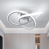 GOECO LED Ceiling Light 30W Modern Design Cool White 6000K Ceiling Lamp For Living Room Bedroom Dining Room Office White Diameter 30cm