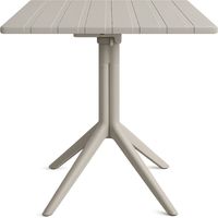 Mesa de Bar Cuadrada 70x70cm Ares en Polipropileno con Tablero Plegable para Interior y Exterior 7house