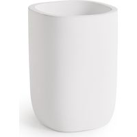 Portaspazzolini In Resina Bianco Opaco Da Appoggio Yucca