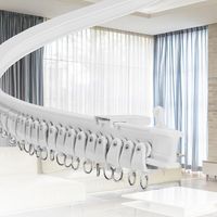 Wolketon Tringle à rideaux Tringle de plafond pliable, tringle flexible pour rideaux et séparateurs de pièce