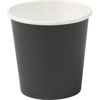 GREENBOX Tazza di carta biologica, usa e getta, tazza di carta, compostabile e biodegradabile, colore nero, non stampato, ecologico, 50 pezzi, 100 ml, 4oz
