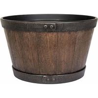39cm Medium Oban Whiskey Barrel - Plastic - L39 x W39 x H23 cm - Dark Oak