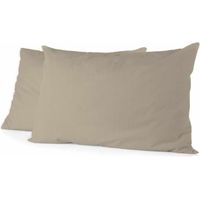 home-linge-passion Set di 2 federe beige 50x70 cm