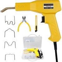 50W electric soldering iron and desoldering iron, car bumper repair kit with 200 staples, pliers, knife, plastic welding kit for bumper repair