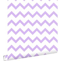 papier peint chevrons violet et blanc - ESTAhome