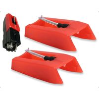 aiguilles de rechange pour tourne-disques, compatibles avec les tourne-disques Crosley et les gramophones ION (rouges)