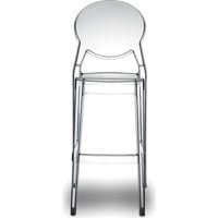 Tabouret de bar transparent 116 cm – Hauteur d'assise 74 cm – Empilable – Pour intérieur et extérieur – Design sobre et élégant – Scab Design