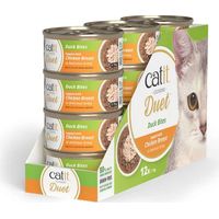 Catit Cuisine Duet Canard et Poulet - Duo de Viandes avec Garnitures pour Chats - 75g