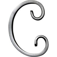 IAM DESIGN Geländerstab Element C-Schnecke 70x105mm - Stabspitze für Treppengeländer, Schmiedeeisen