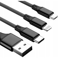 Câble 3-en-1 pour iPhone / Micro USB / Type-C Koanni kb13Noir