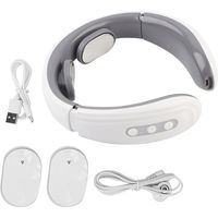 Électro-stimulateur cervical par impulsions, coussin massant nuque et épaules, soulagement douleur, physiothérapie blanc