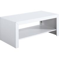 Mesa de centro lacada blanca rectangular 45 cm(alto)110 cm(ancho)55 cm(largo)