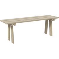 Banco de 2 Plazas Carga 220 kg Banco de Exterior para Jardín Patio Terraza 130x38x45 cm Natural
