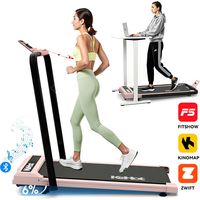 Laufband für Zuhause mit bis zu 6 % Steigung & Armlehne, Klappbares 3-in-1 Walking/Jogging Pad 1–12 km/h, 2,5-PS Motor, LCD-Display, Fernbedienung, Bluetooth & App-Funktion, 120-kg Tragkraft, Mit Werk
