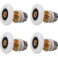 Roulette de Douche 4 Pièces Roulette Douche Porte de Douche Roue Porte de Douche Roulettes Coulissantes Porte Roue de Remplacement pour Rouleau pour Porte de Douche(23 mm)