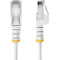 StarTech.com Cavo Ethernet CAT6 Bianco da 50cm Patch UTP con Plug RJ45 Antigroviglio e Rilievi di Trazione, Cavo Lan Slim in Rame Puro 28AWG, Sottoposto a test Fluke