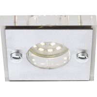 BRILONER - FARETTO DA INCASSO LED 1X5W 400LM IP44 QUADRATO FISSO ALLUMINIO