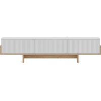 Mueble TV con armarios blancos y madera 180 cm WOPI