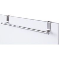 Porte-serviettes - Chromé - Extensible - Inox brossé - 35 x 3,5 cm - Design contemporain