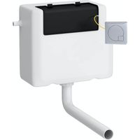 Nuie Concealed Cistern and Chrome Square Dual Flush Plate - XTY8M01