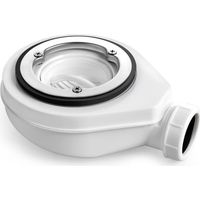 Siphon de receveur de douche 90 mm, diamètre de sortie 40/50 mm, bonde avec siphon pour cabines de douche, bonde de douche avec siphon anti-odeurs + filtre à cheveux
