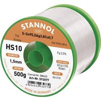 Stannol HS10 2510 hilo de soldadura bobina 500 g 1,5 mm