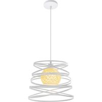 Retro Pendant Light Vintage Ceiling Light Creative Metal Chandelier Lamp E27 Light For Home Office Hotel Bar Restaurant, White