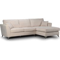 Canapé d'angle Bonita droit tissu beige
