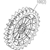 Ruota posteriore ORIGINALE WORX robot rasaerba WR148E