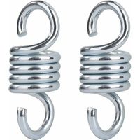 Crochet à Ressort Hamac en Acier Galvanisé Charge Maximale 500 kg pour Jardin Porche Balanoire Chaise Suspendue 2 pièces